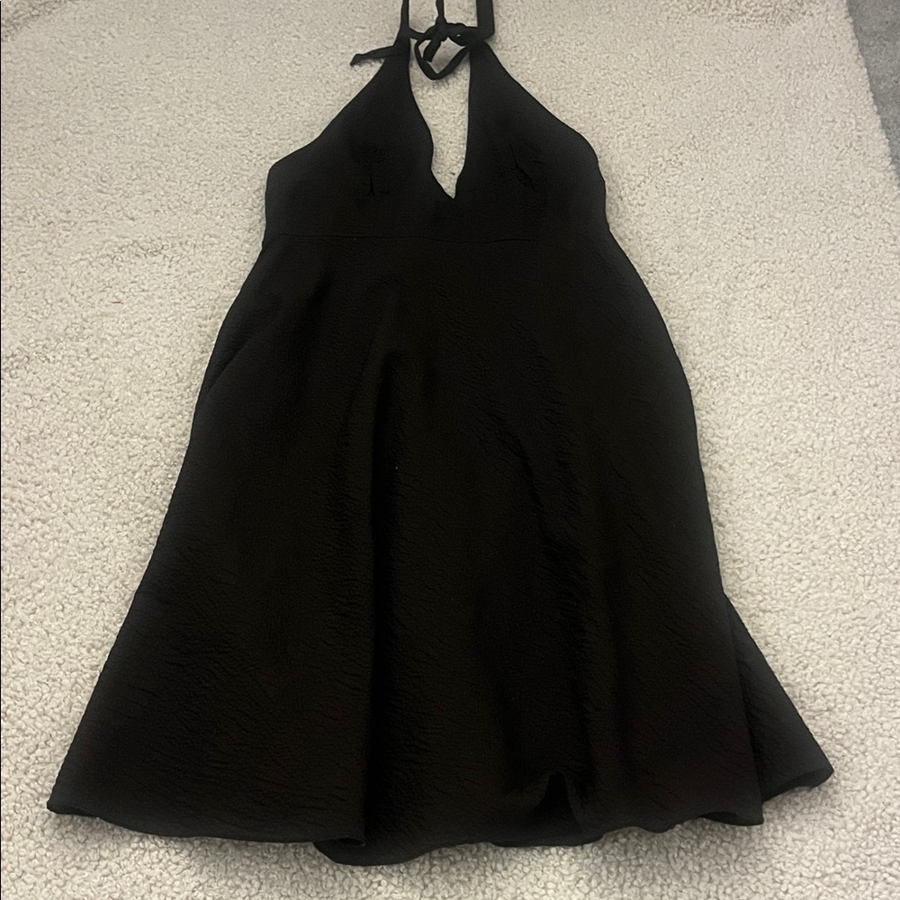 J. Crew Brown  Backless Halter Dress size 12 100% cotton